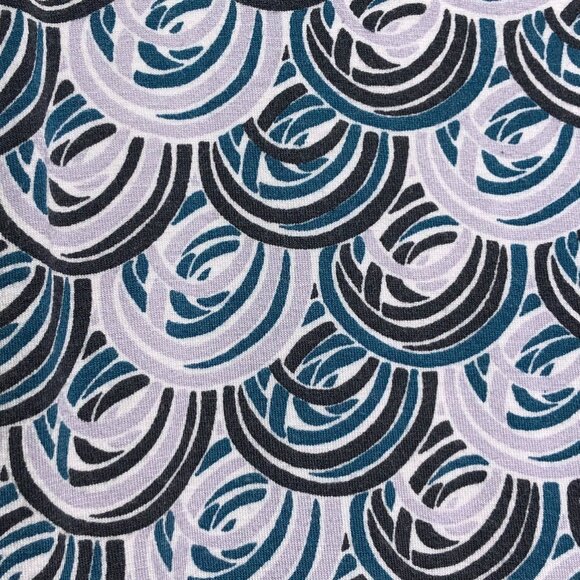 Banana Republic cowl neck short sleeve top women size XS petite swirl pattern - Picture 3 of 6